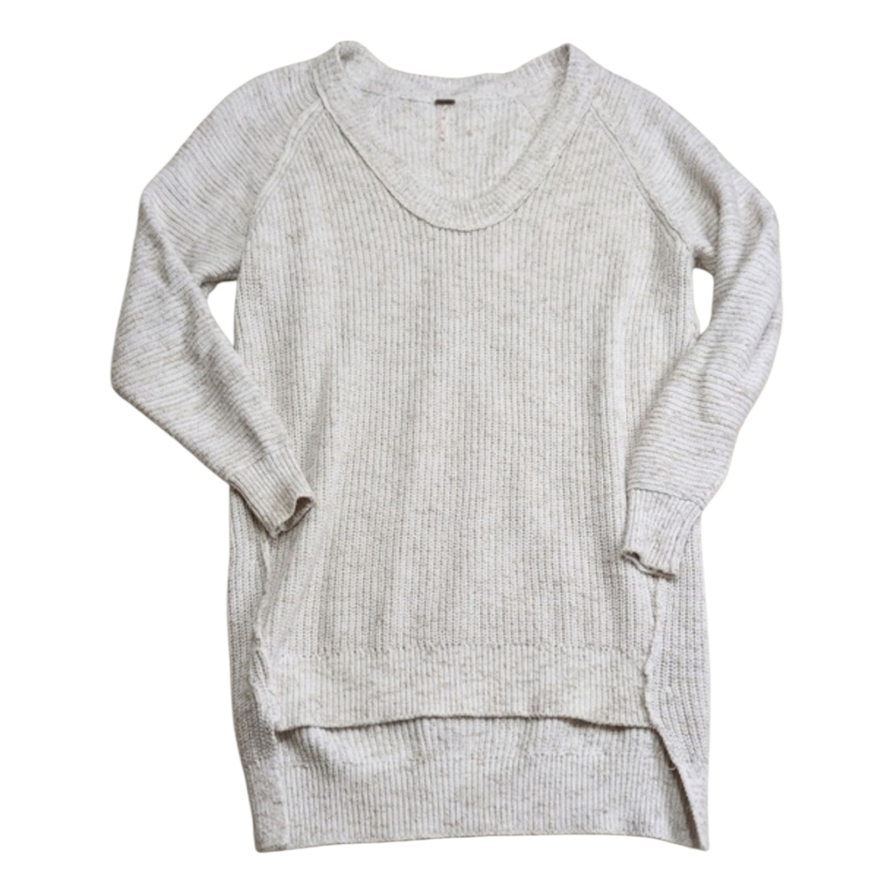 FREE PEOPLE Sunday Scoop V-neck Sweater / Sweater Dress Oversized Small OB910486